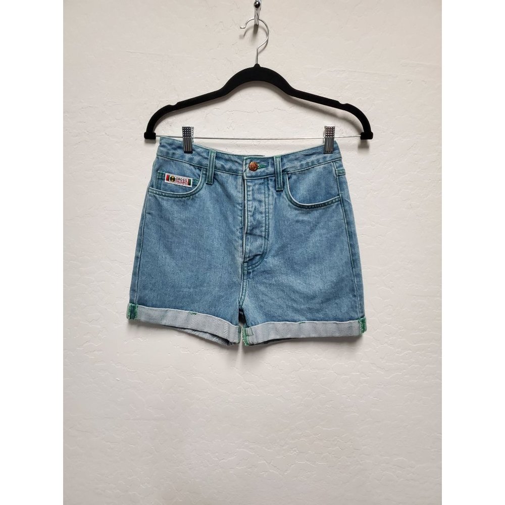 Cross Colours Cuffed Denim Short - Vintage Indigo Size 24